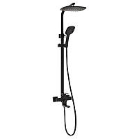 Душевая система универсальная Lidz Kubis LDKUB1030BLA35724 Black на три потребителя из нержавеющей стали