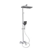 Душевая система для ванны из латуни Qtap Gemini на три потребителя (с изливом) QT51103KNC Chrome