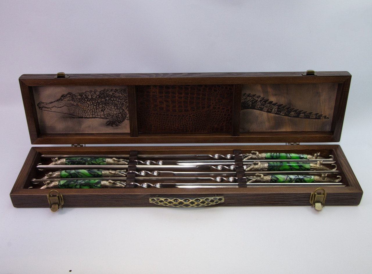 Набір шампурів ручної роботи "Alligator"