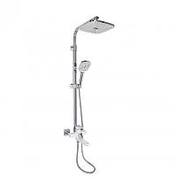 Душевая система универсальная Lidz Wawel 1030 White на три потребителя (с изливом) из цинка