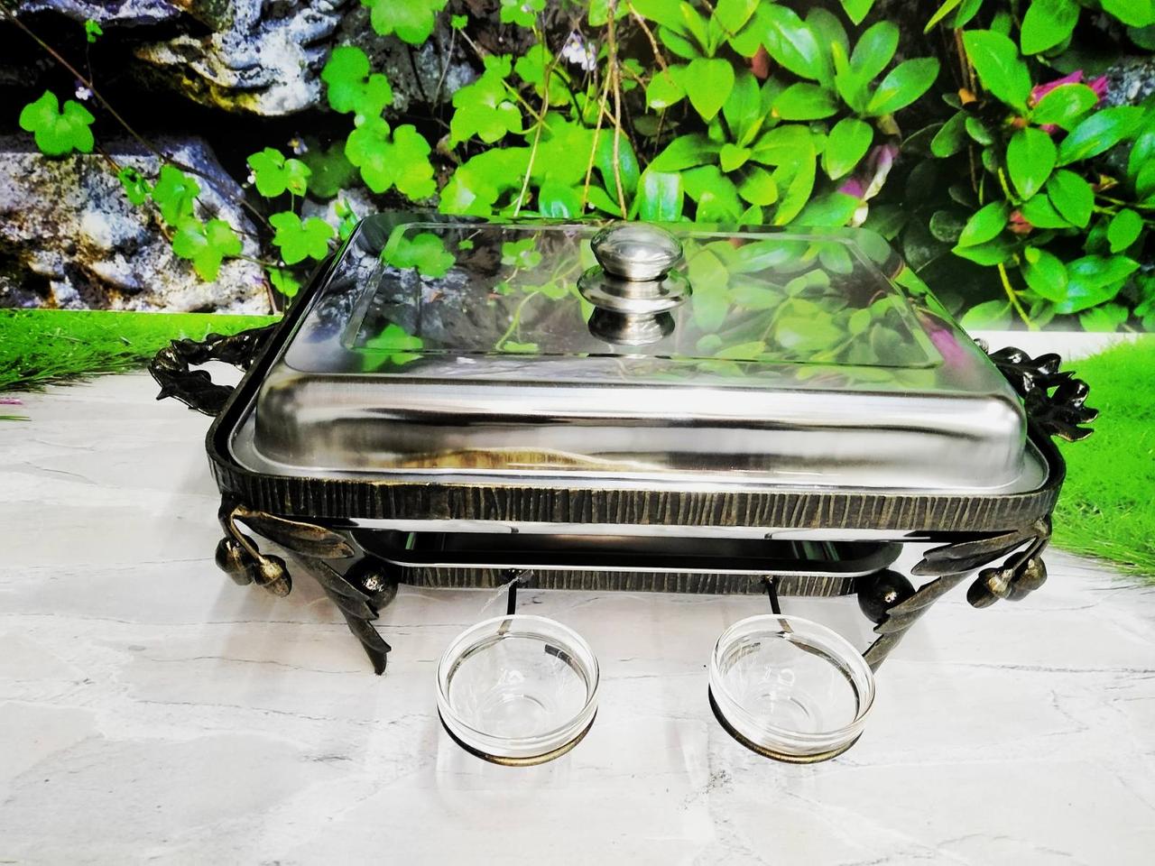 Посилений кований садж для подачі шашлику, 30х40см