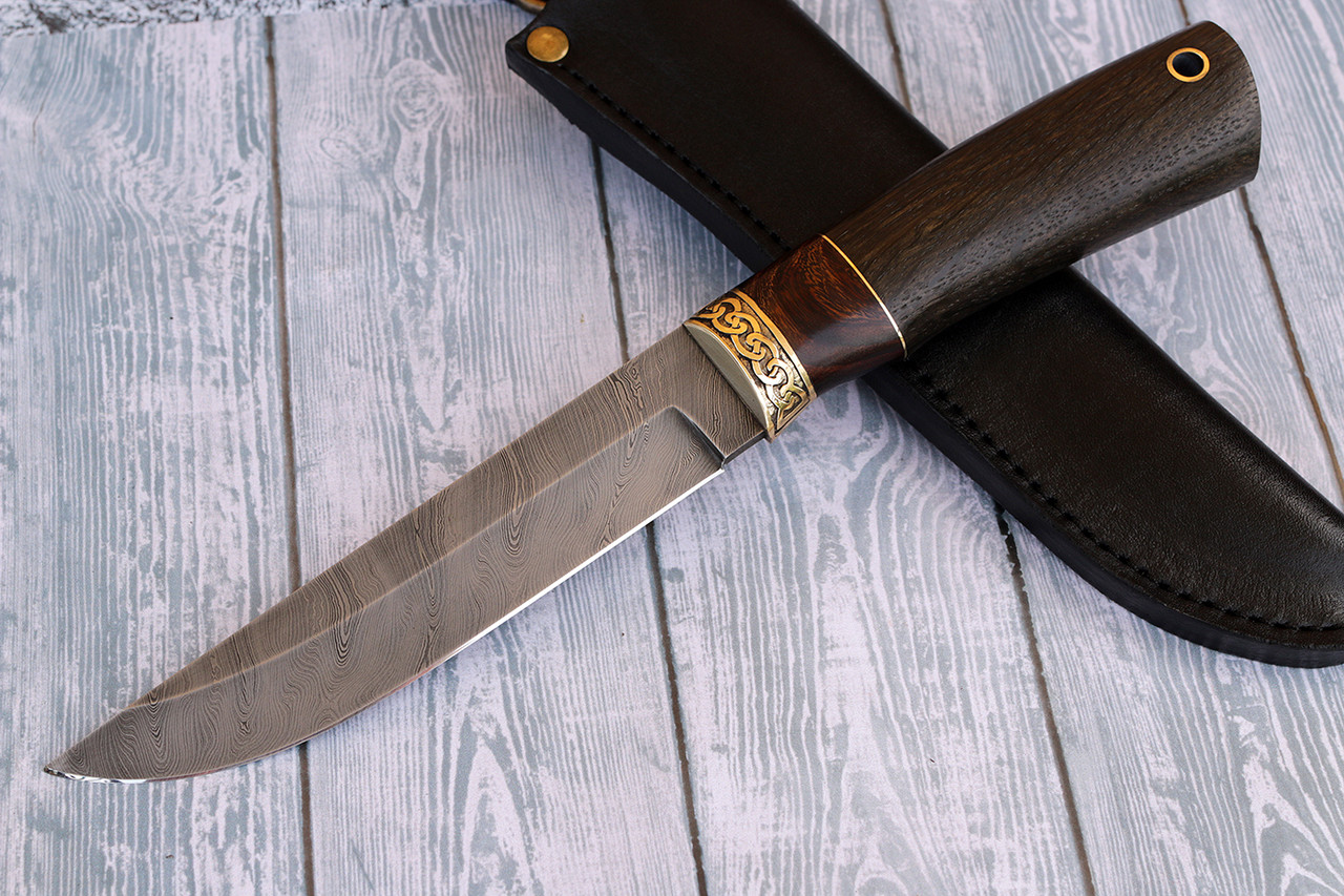 Ніж ручної роботи з дамаської сталі "Хоробрий"