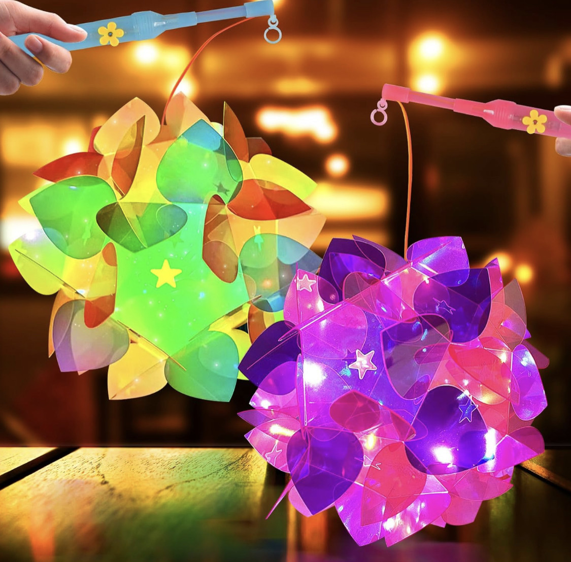 Саморобний ліхтар із палицею та батарейками для Хелловіна, фото 1