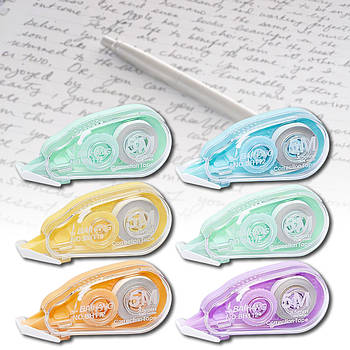 Набір стрічкових коректорів 6 шт. зі стрічкою 5мx5мм 112-6 Різнокольорові