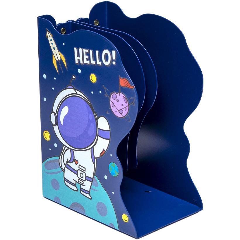 Підставка для книг на стіл «Космонавт» металева розсувна до 50 см, фото 1