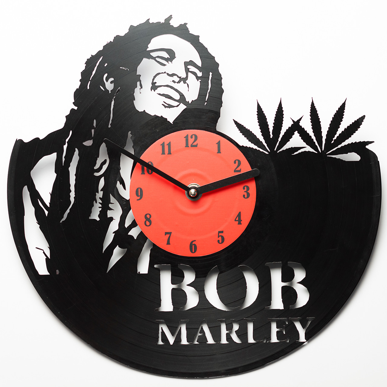 Часы виниловые Bob Marley оригинальный подарок - фото 1 - id-p464039474