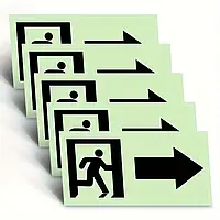 Знак виходу металевий світиться в темряві