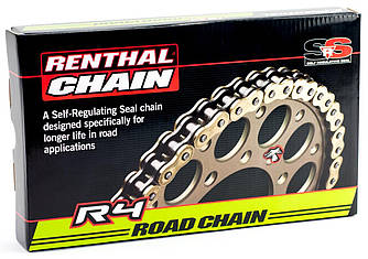 Ланцюг Renthal R4 Chain - 525 (Gold), 525-122L / Seal Ring