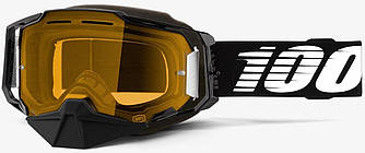 Окуляри 100% ARMEGA Snowmobile Goggle (Black), Dual Yellow Lens