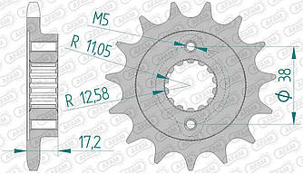 Зірка AFAM 525 Sprocket - Ducati, 15z (52616-15)