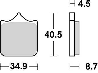 Гальмівні колодки SBS Track Days Front Brake Pads, Sinter (870RST)