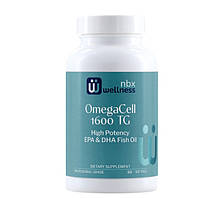 Neurobiologix OmegaCell 1600 TG / Високоефективний риб'ячий жир ЕПК та ДГК 60 капсул