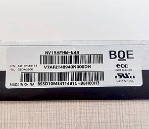 Матриця 15.6" NV156FHM-N48 v8.0 1920*1080 IPS 30pin eDP 250cd/m2 85 угли SLIM, фото 3
