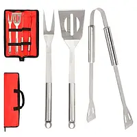 Барбекю-набір в чохлі (вилка, лопатка, щипці)