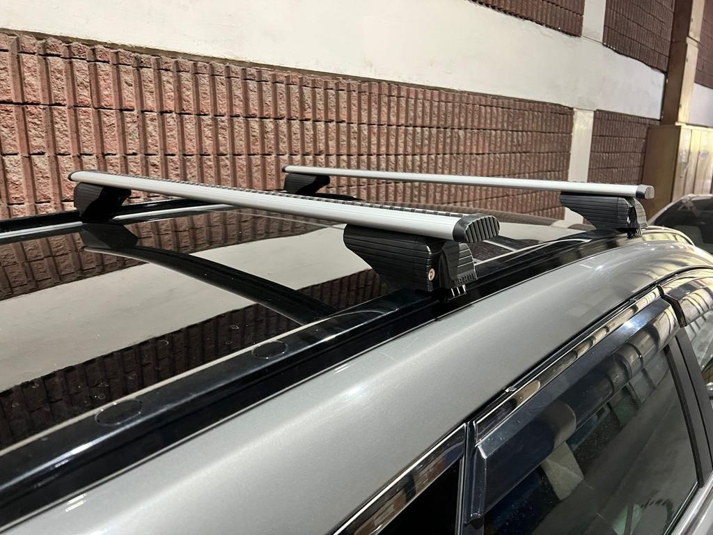 Багажник (поперечки) на інтегровані рейлінги Wizard V2 (2 шт) 125 см Чорний для Ауди Q8 2018- рр, фото 1