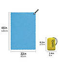 Туристичний рушник із мікрофібри для спорту HiTorbo Motao 120 х 80 см Синій, фото 3