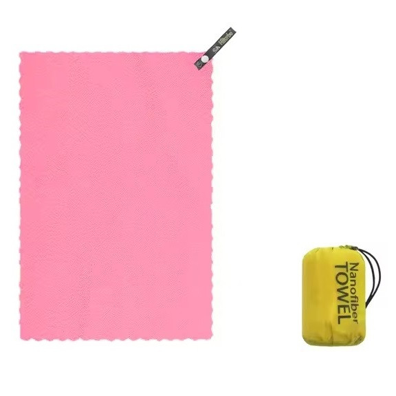 Туристичний рушник із мікрофібри HiTorbo Motao 120 х 80 см Pink, фото 1