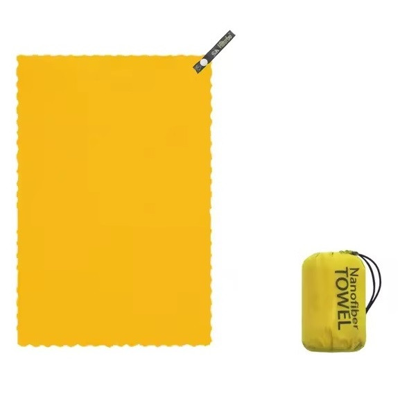 Туристичний рушник із мікрофібри HiTorbo Motao 120 х 80 см Yellow, фото 1