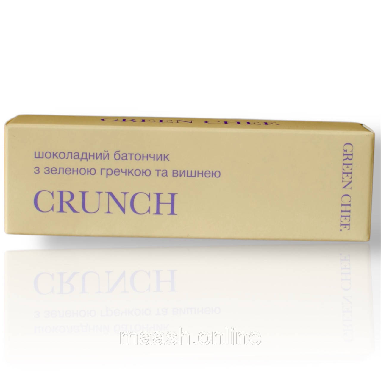 Батончик з хрумкою зеленою гречкою та вишнею CRUNCH 50г Green Chef