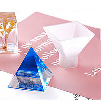 Форма силіконова для смоли Finding Молд піраміда 4 см х 4 см х 4 см Білий 45 мм x 45 мм