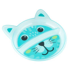 Тарілка дитяча Canpol babies Звірятка Бірюзова 2 відділення 74/005 smart