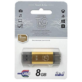 USB-накопичувач c Type C 2.0 флешка на 8Gb T&G 009 Star series Gold
