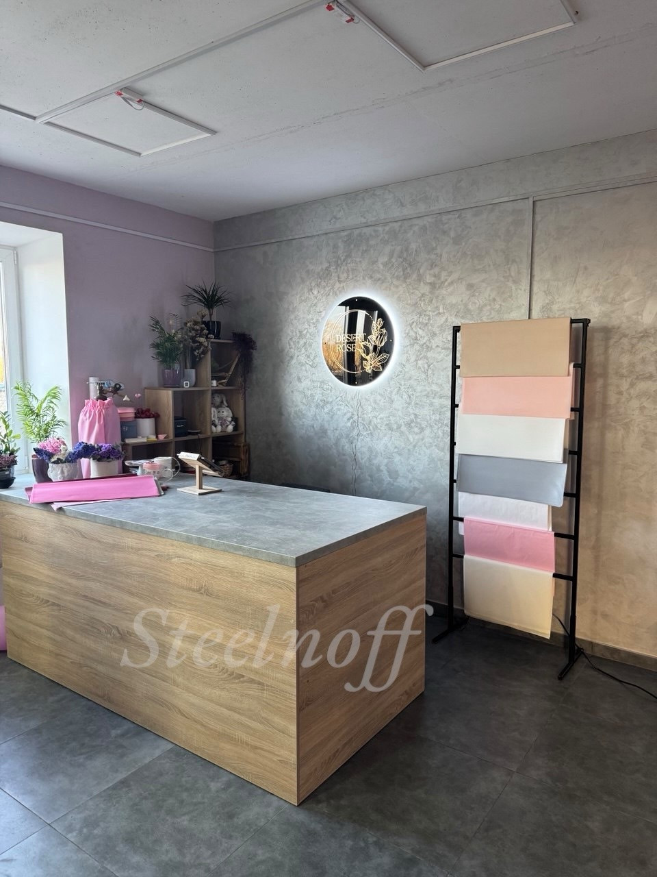 Стіл для флористики в стилі лофт метал + ДСП, фото 1