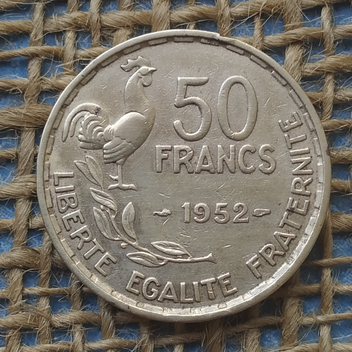 50 франкiв 1952 року францiя