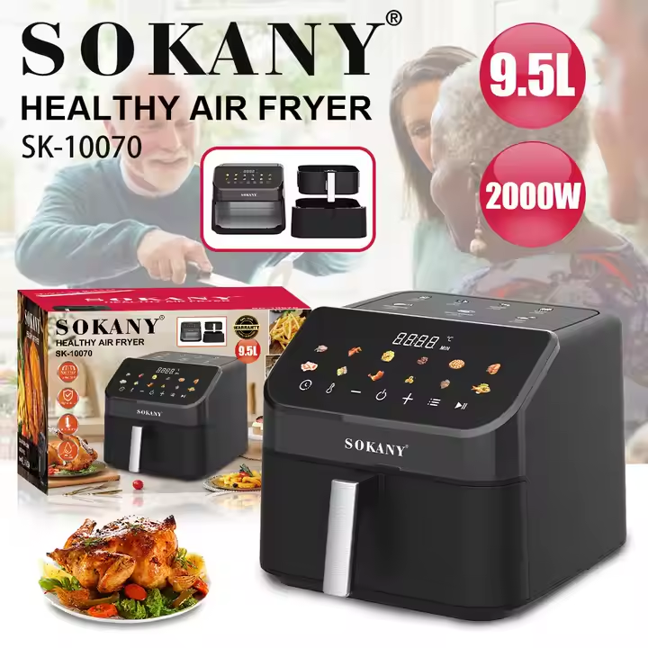 Аерофритюрниця-мультипіч SOKANY 9,5 л, 2000 Вт, сенсорне керування