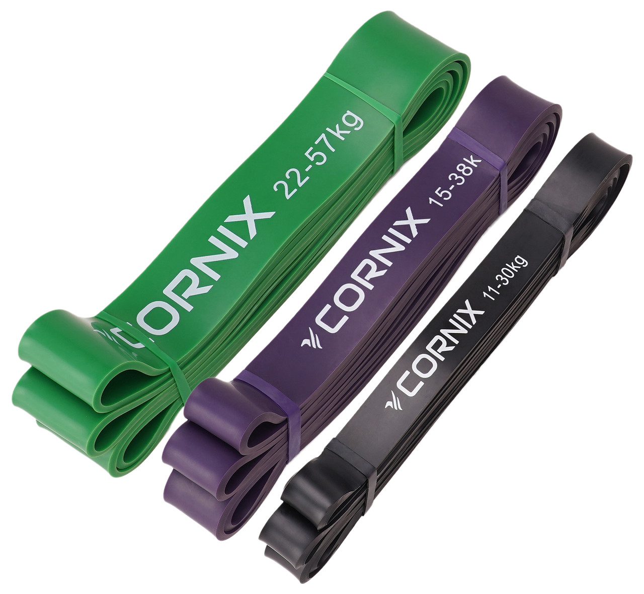Еспандер-петля Cornix Power Band 11-57 кг (резина для фітнесу та спорту) набір 3 шт XR-0089