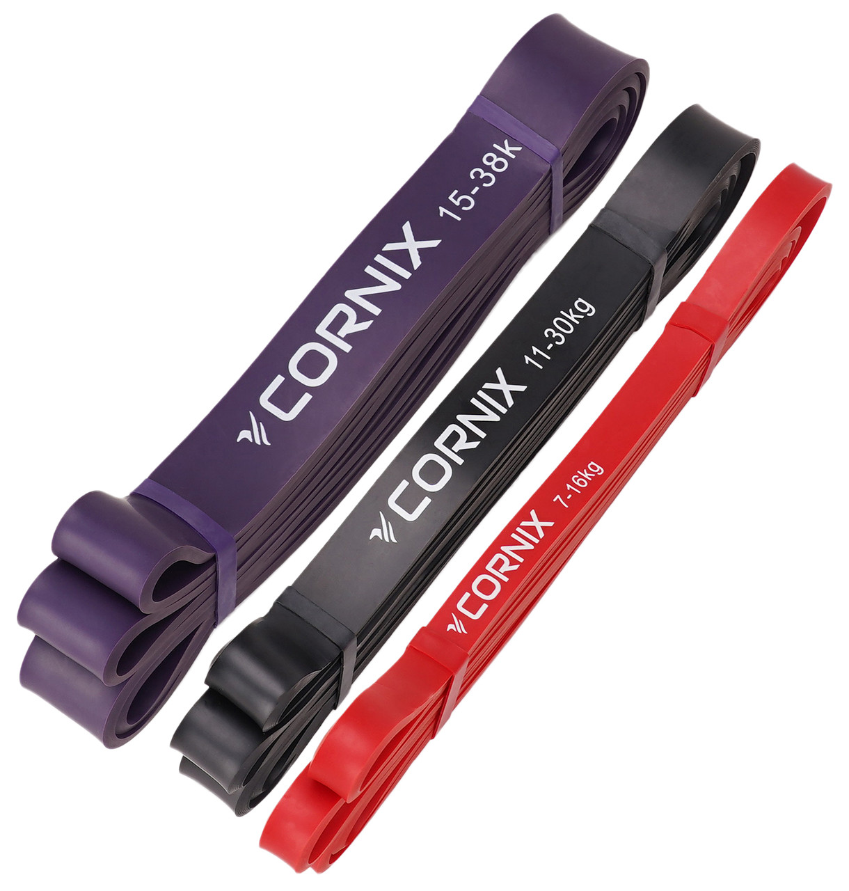 Еспандер-петля Cornix Power Band 7-38 кг (резина для фітнесу та спорту) набір 3 шт XR-0259