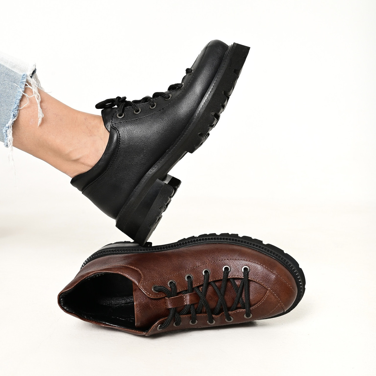 Туфлі жіночі шкіряні коричневого кольору “Style Shoes”