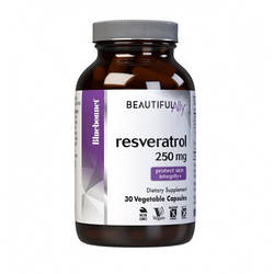 Антиоксидант Bluebonnet Nutrition Ресвератрол 250 мг, Beautiful Ally, Resveratrol 250 Мg, 30 р BLB0876 smart