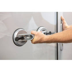 Присоска Neo Tools подвійна, алюмінієва, 120 мм, 100кг 56-802 smart