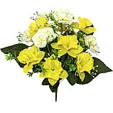 Штучні квіти букет троянд та нарцисів Прима, 46см, фото 2