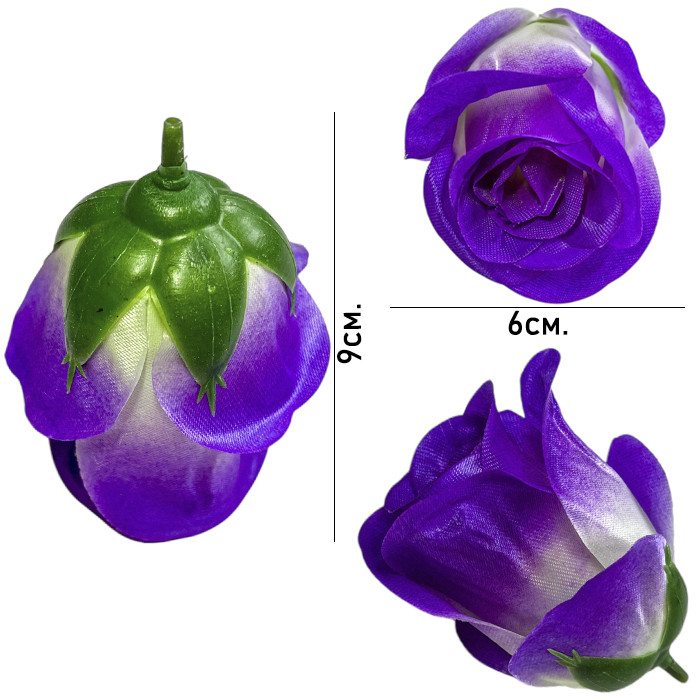 Штучна Троянда Мила атласна, 9см, фото 1