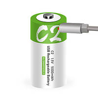 Акумулятор батарейка Тип C (R14, LR14) з роз'ємом USB TYPE-C Smartoools 6000mWh 1.5V