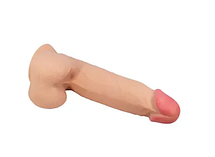 Фалоімітатор на присосці, з хребтом та ефектом ковзної шкіри LyBaile - Sliding Skin 8,5'' Flesh, фото 5