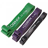 Еспандер-петля Cornix Power Band 11-57 кг (резина для фітнесу та спорту) набір 3 шт XR-0089