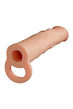 Насадка на пеніс реалістична Blush Performance Plus з кільцем для мошонки, бежева, фото 5