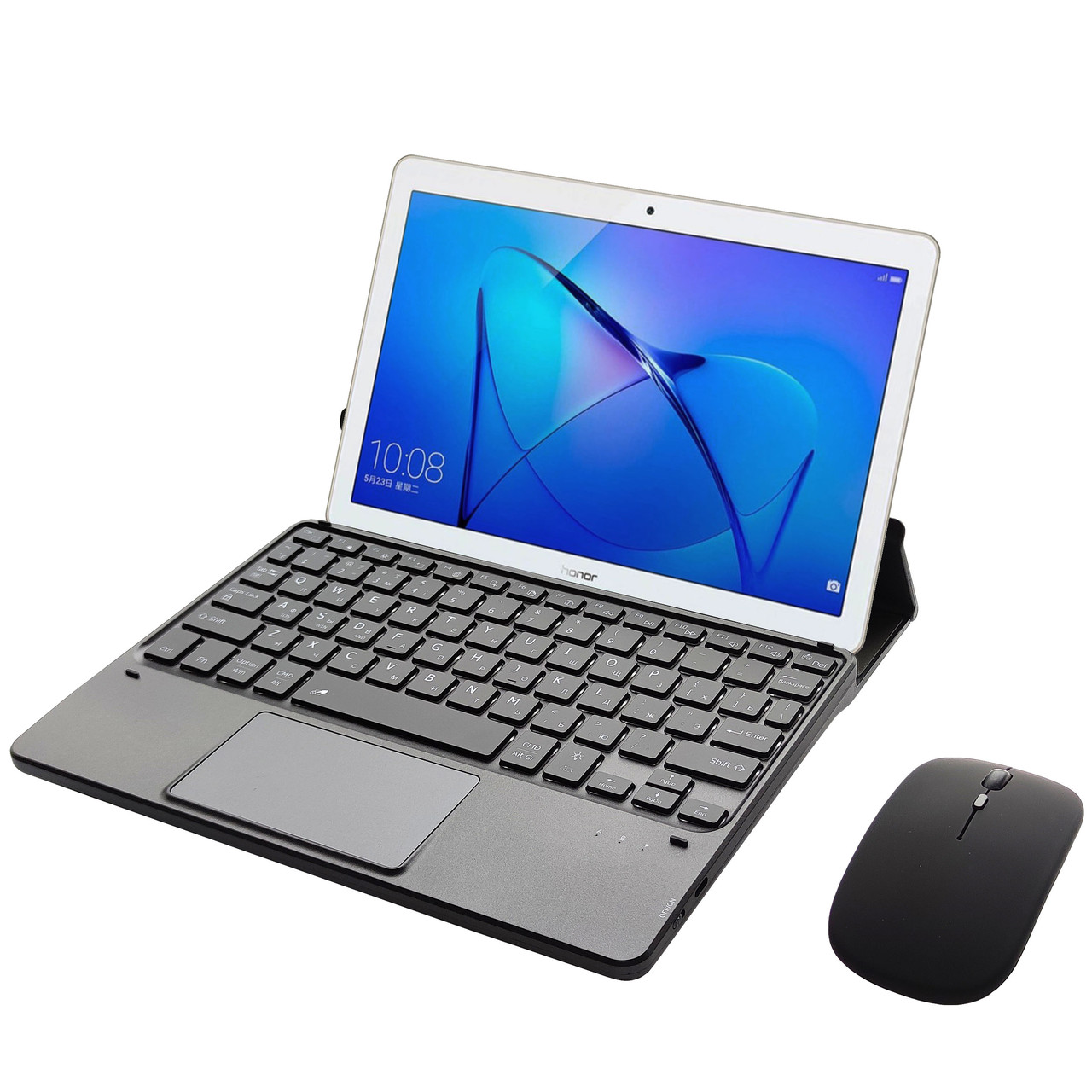 Клавіатура-підставка бездротова Smart Keyboard + Мишка для Honor Play Tab 2 Ukr+Eng Black, фото 1