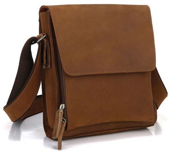 Сумка чоловіча Vintage 14159 з вінтажній шкіри Коричнева