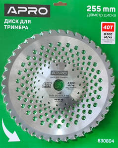 Диск для тримера з твердосплавними напайками 40T Curved APRO