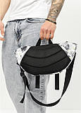 Велика чоловіча поясна сумка бананка Sambag DynamicDart тканева з принтом, фото 8