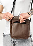 Сумка через плече месенджер Sambag Makros коричнева, фото 3