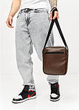 Сумка через плече месенджер Sambag Makros коричнева, фото 7