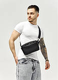 Чоловіча сумка бананка Sambag Harvi чорна, фото 3