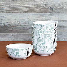 Набір тарілок Ardesto Capri 18 предметів біло-зелений фарфор, фото 4