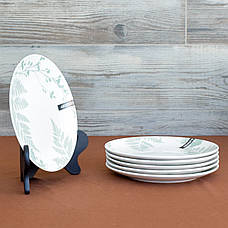 Набір тарілок Ardesto Capri 18 предметів біло-зелений фарфор, фото 5