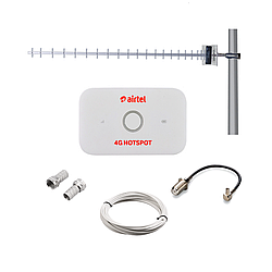 Комплект для інтернету 3G/4G(роутер Huawei E5573Cs-609,3G/4G/4,5G широкосмугова антена 1700-2700 МГц, 21 Д